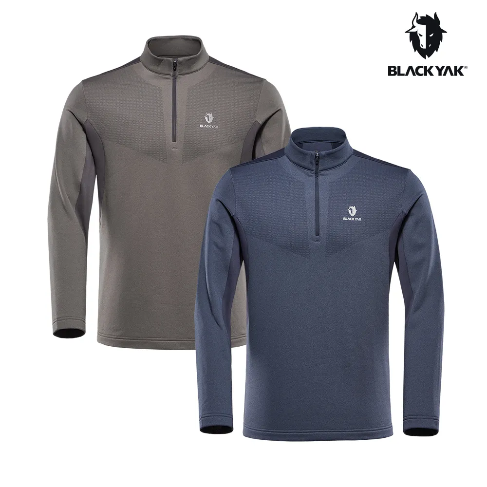 【BLACKYAK】男 KOKODA AX長袖半開襟(午夜藍/銀灰米)-刷毛/彈性易伸展|BYCB2MC905 歷史價格詳細信息
