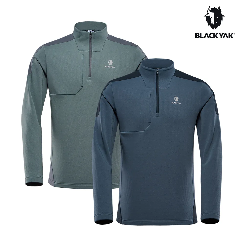 【BLACK YAK】男拼接長袖半開襟上衣 [酒紅] 半開襟上衣| BYIA2MC70106 歷史價格詳細信息