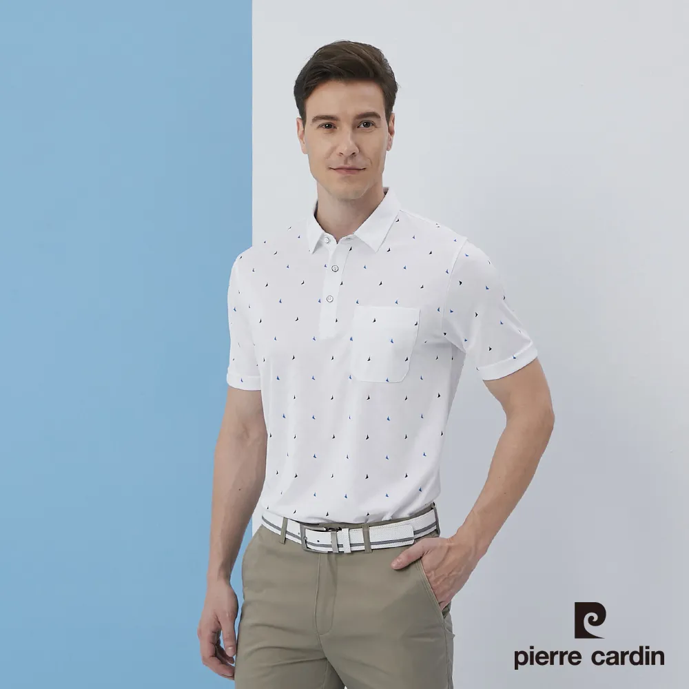 【pierre cardin 皮爾卡登】 男裝吸濕排汗定位橫條短袖polo衫-深藍色 (5217292-38) 歷史價格詳細信息