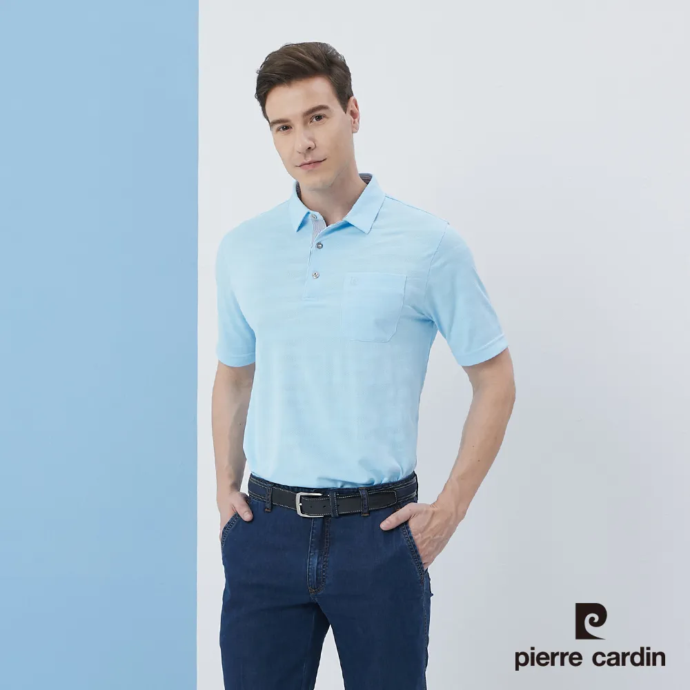 【pierre cardin 皮爾卡登】 男裝吸濕排汗定位橫條短袖polo衫-深藍色 (5217292-38) 歷史價格詳細信息