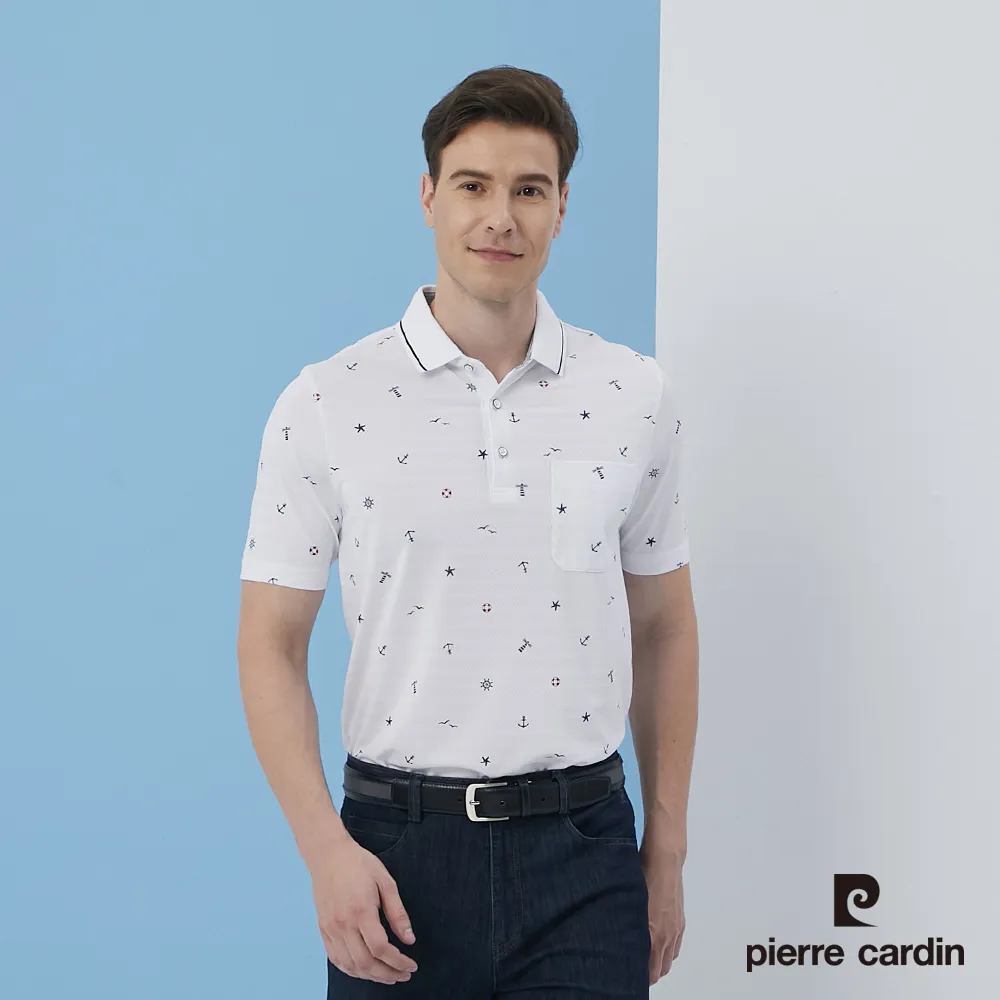 【pierre cardin 皮爾卡登】 男裝吸濕排汗定位橫條短袖polo衫-深藍色 (5217292-38) 歷史價格詳細信息