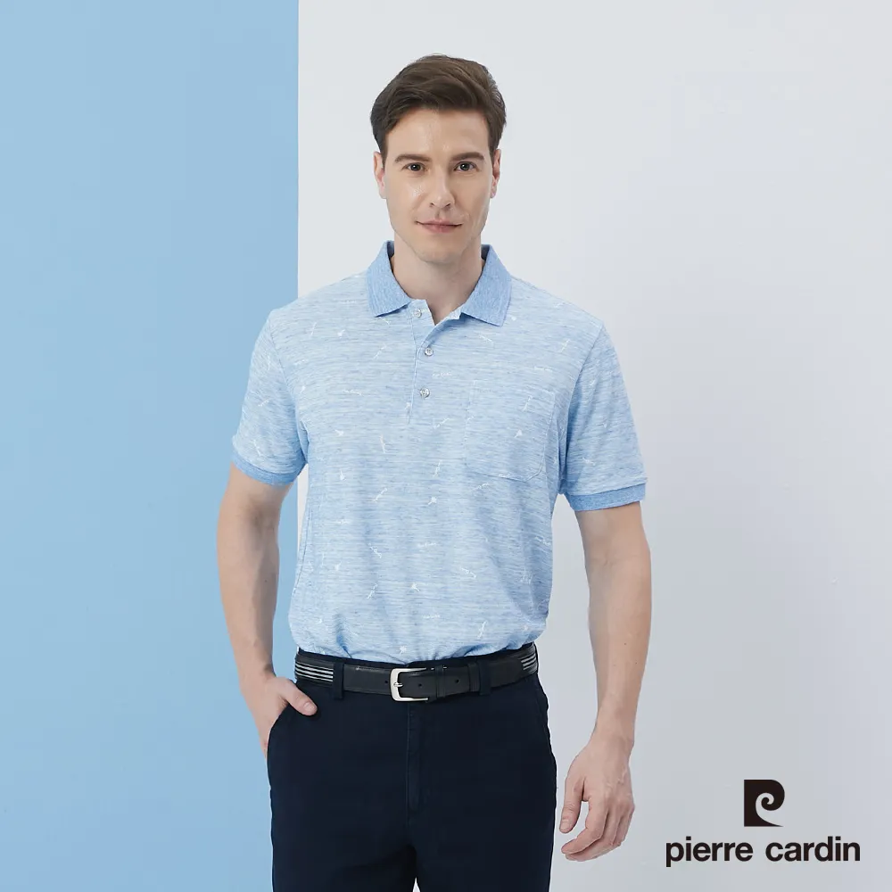 【pierre cardin 皮爾卡登】 男裝網眼印花長袖POLO衫-丈青 (5205262-38) 歷史價格詳細信息