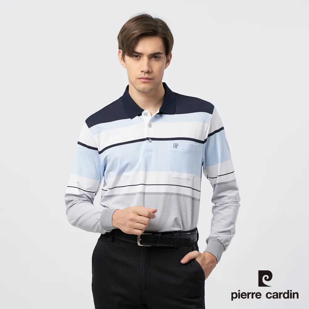 【pierre cardin 皮爾卡登】 男裝定位橫條短袖POLO衫-水藍色 (5217260-35) 歷史價格詳細信息