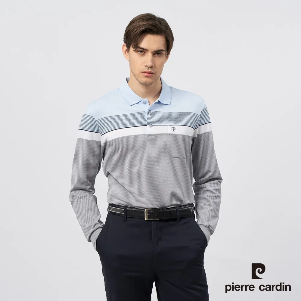 【pierre cardin 皮爾卡登】 男裝定位橫條短袖POLO衫-水藍色 (5217260-35) 歷史價格詳細信息