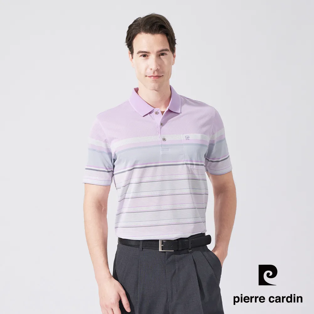 【pierre cardin 皮爾卡登】男款 TOP定位橫條短袖POLO衫-紫色 (5237293-25) 歷史價格詳細信息