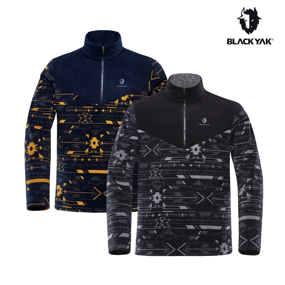 【BLACK YAK】男拼接長袖半開襟上衣 [酒紅] 半開襟上衣| BYIA2MC70106 歷史價格詳細信息