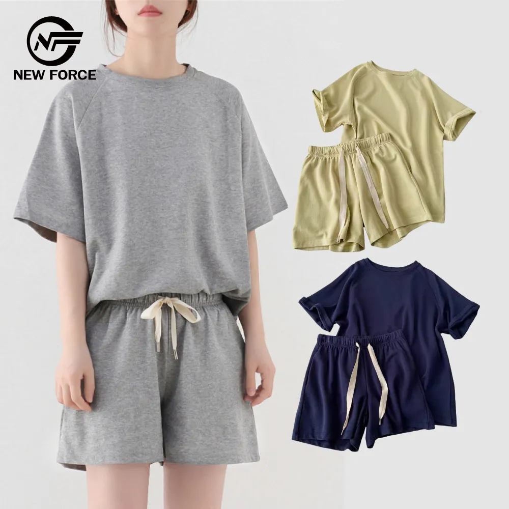 (NEW FORCE)素雅圓領華夫格居家睡衣-四色可選 歷史價格詳細信息