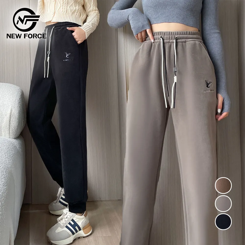 (NEW FORCE)抽繩棉質直筒休閒褲-藍色 歷史價格詳細信息