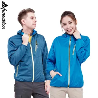 【 戶外趣 】情侶款超輕彈跳色拼接柔軟舒適雙穿連帽防曬外套 ( D1703 三色選) 歷史價格詳細信息