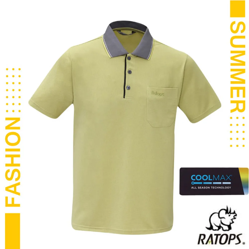【瑞多仕-RATOPS】男款 COOLMAX 輕量透氣短袖POLO衫(門襟出芽)/DB1731 韭菜粉綠/黑芽 價格比較,價格查詢,歷史價格詳細信息