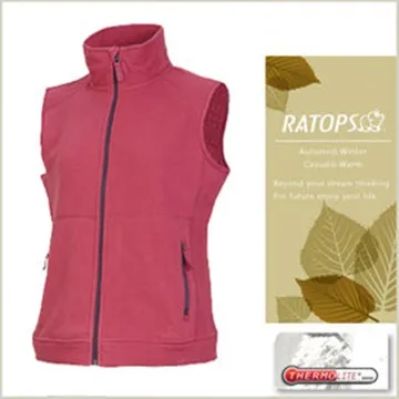 瑞多仕-RATOPS 女款 Thermolite 推毛防潑水背心.禦寒開襟背心_DH6127 玫瑰紅色 V1 歷史價格詳細信息