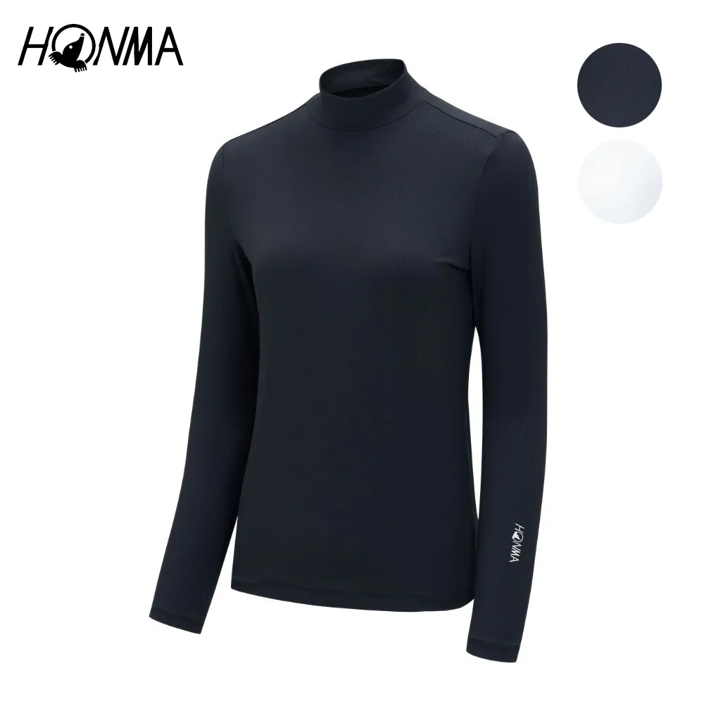 高爾夫女式防曬長袖修身t恤高彈運動休閒裝速乾透氣吸汗小高領上衣-彩虹優選 歷史價格詳細信息