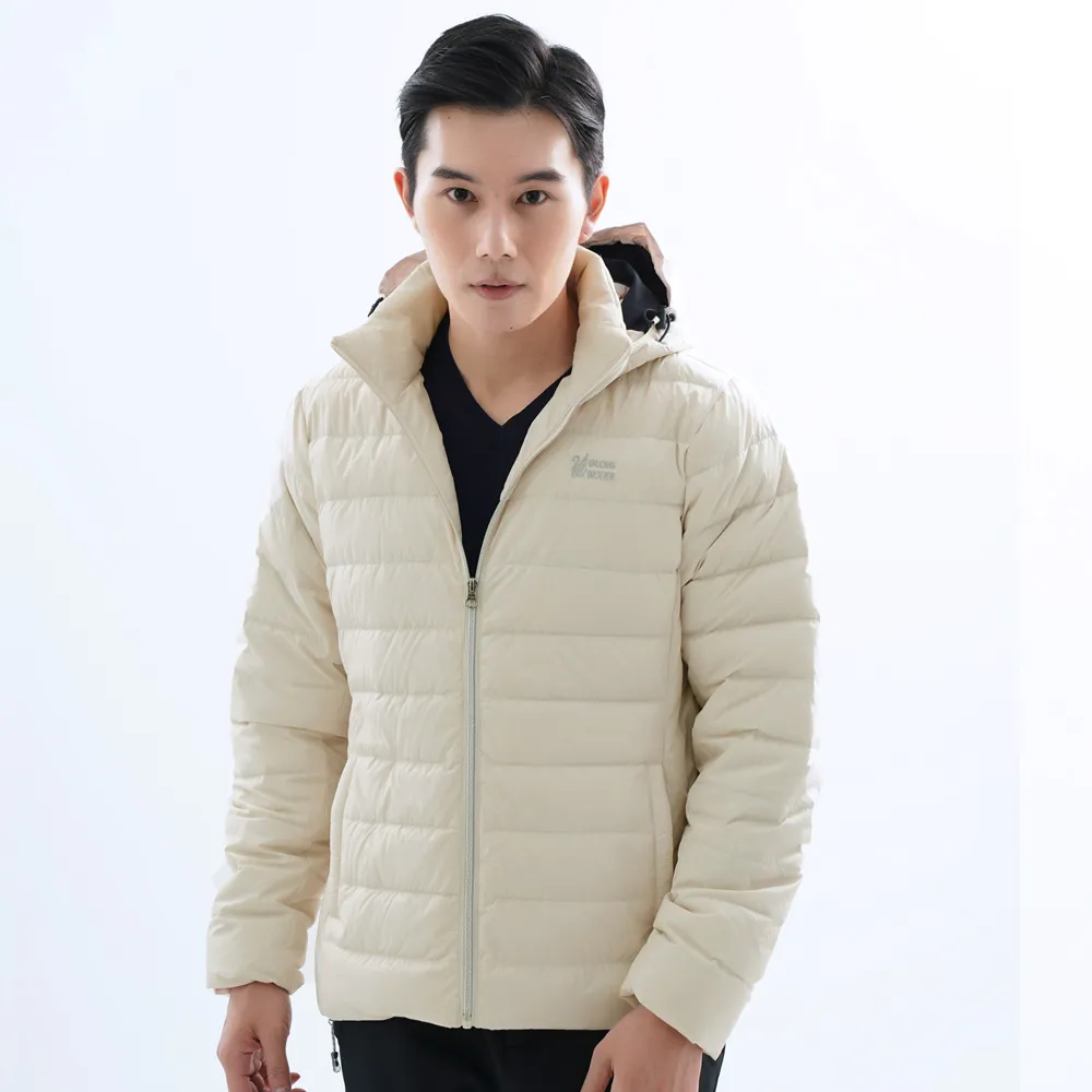 遊遍天下 男款防潑水防風保暖可拆帽90%羽絨外套GJ22011深藍 歷史價格詳細信息