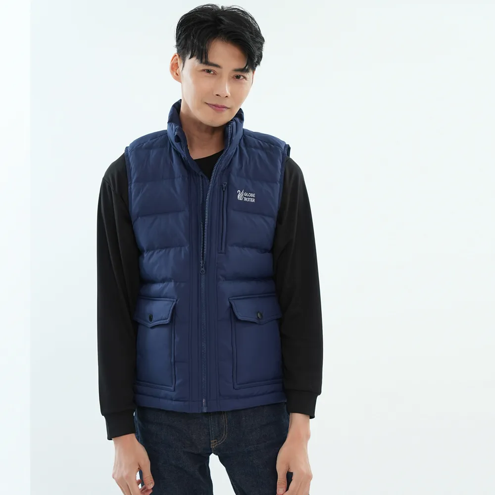 遊遍天下 男款立領防風防潑水保暖羽絨背心 歷史價格詳細信息