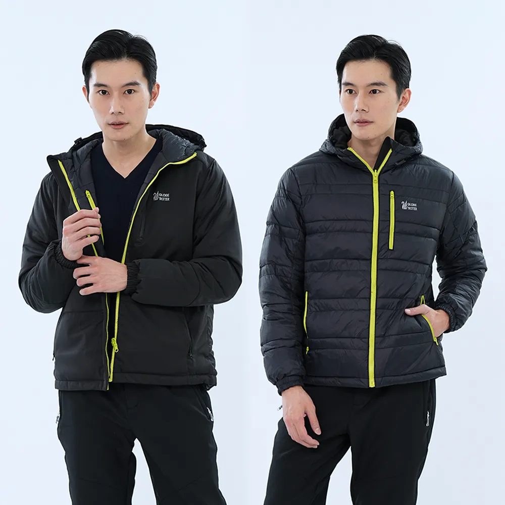 遊遍天下 男款雙面穿GlobeTex防水JIS90%羽絨禦寒外套A087桔藍 歷史價格詳細信息