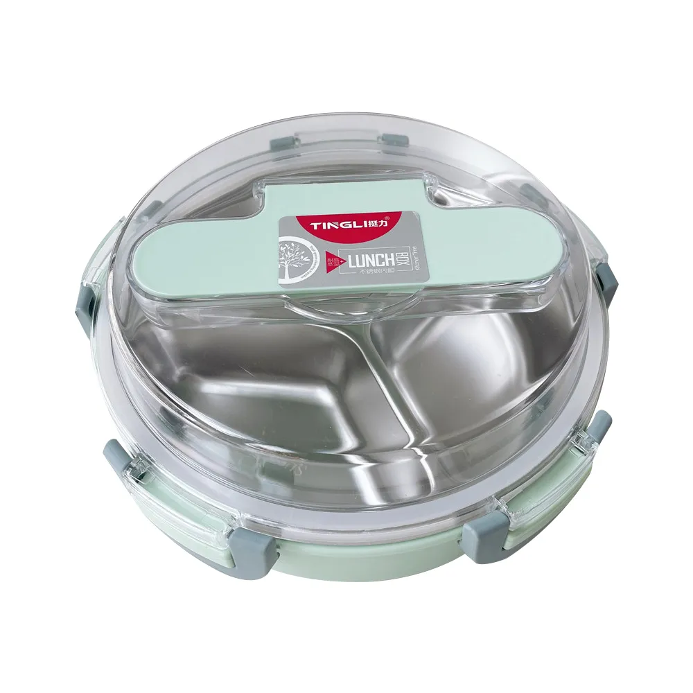 Cookee 不銹鋼保溫飯盒 五餐格餐盤 兒童便當盒 學生上班族帶飯帶餐具 歷史價格詳細信息