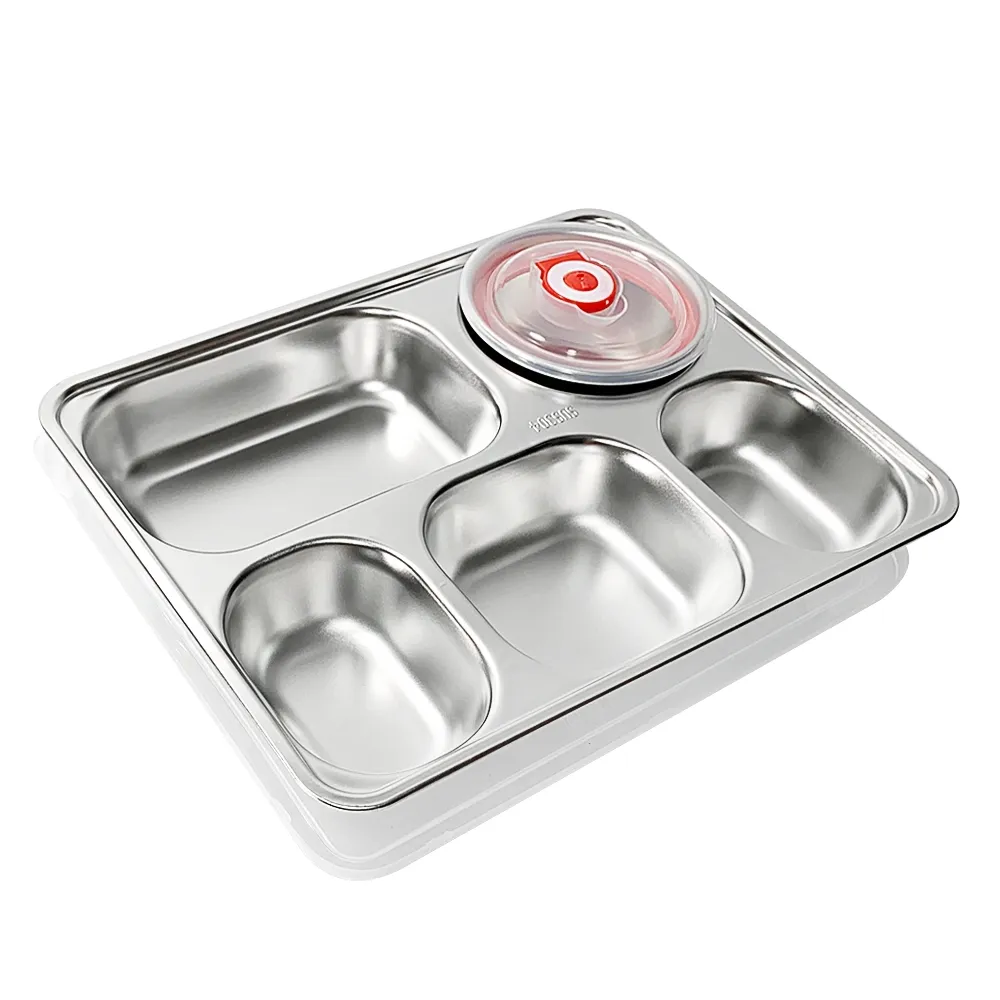 304不鏽鋼五格密封便當盒(附304餐具+湯碗)-藍色(加贈便攜保溫杯) 歷史價格詳細信息