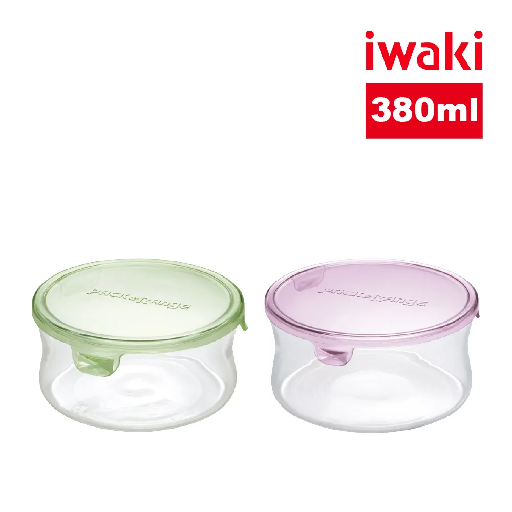 【iwaki】日本耐熱玻璃圓形微波保鮮盒380ml(粉色) 歷史價格詳細信息