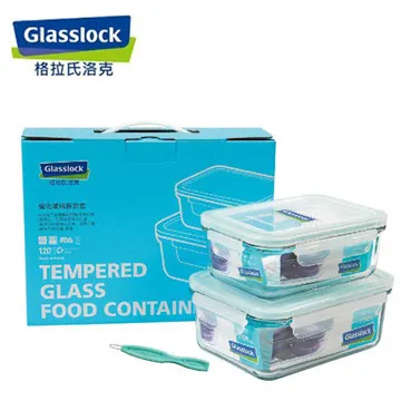 Glasslock 二件式強化玻璃微波保鮮罐組(720ml+920ml)GL44(庫存出清 售完不補) 歷史價格詳細信息