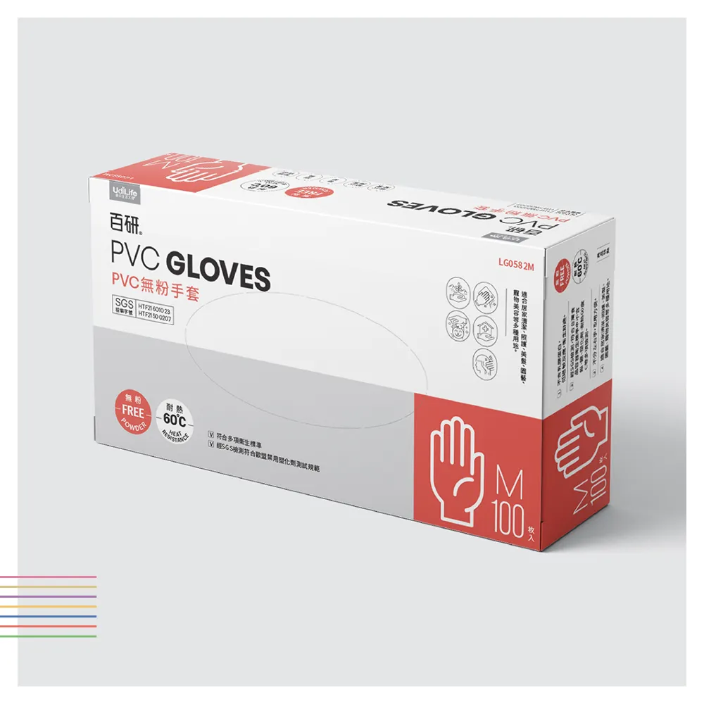 百研PVC無粉手套 M / L 100入【小北百貨】 歷史價格詳細信息