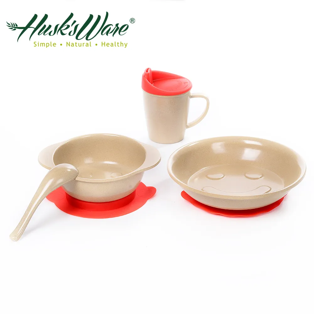 【美國Husk’s ware】稻殼天然環保兒童小巨蛋學習餐具旅行外出套組 歷史價格詳細信息