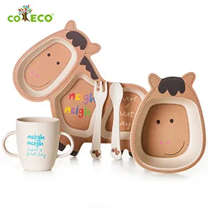 coeco竹纖維動物造型兒童餐具五件組 小馬 歷史價格詳細信息