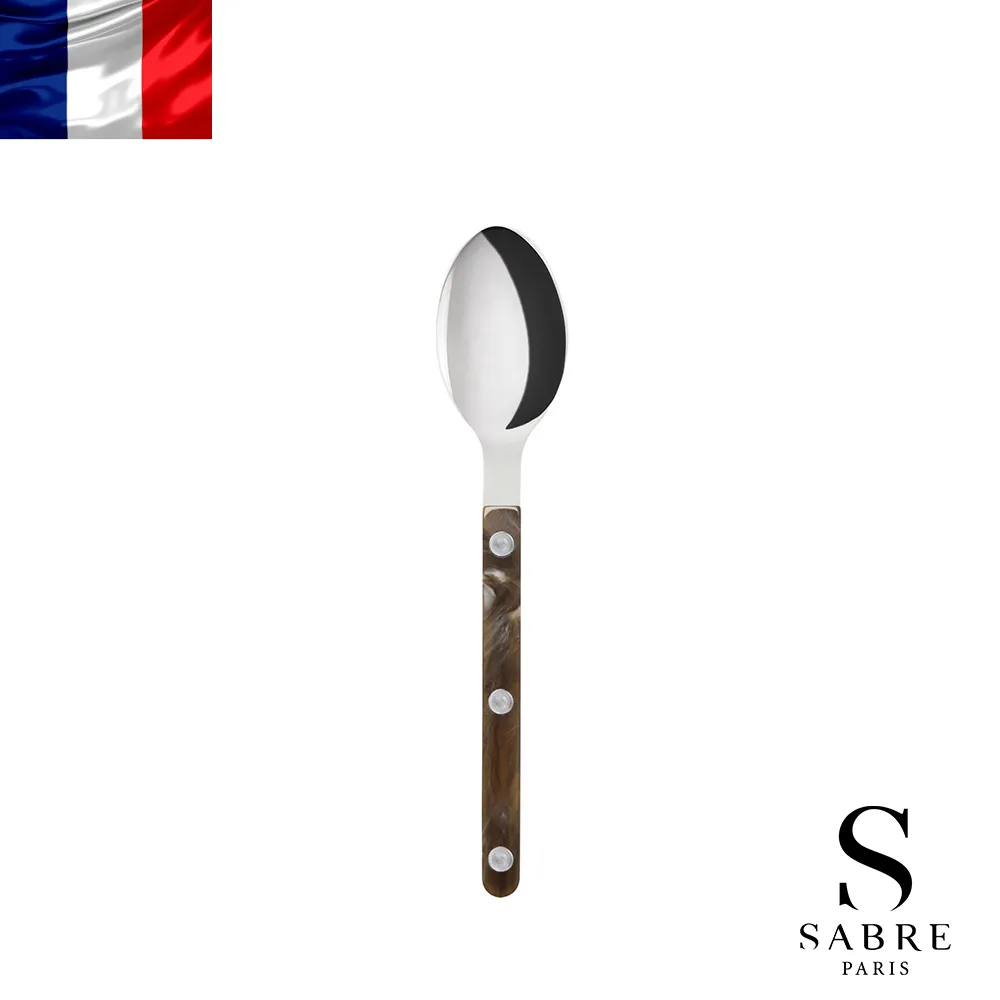 【Sabre Paris】Bistrot復古酒館混合材質系列-亮面茶匙-隕石白 歷史價格詳細信息
