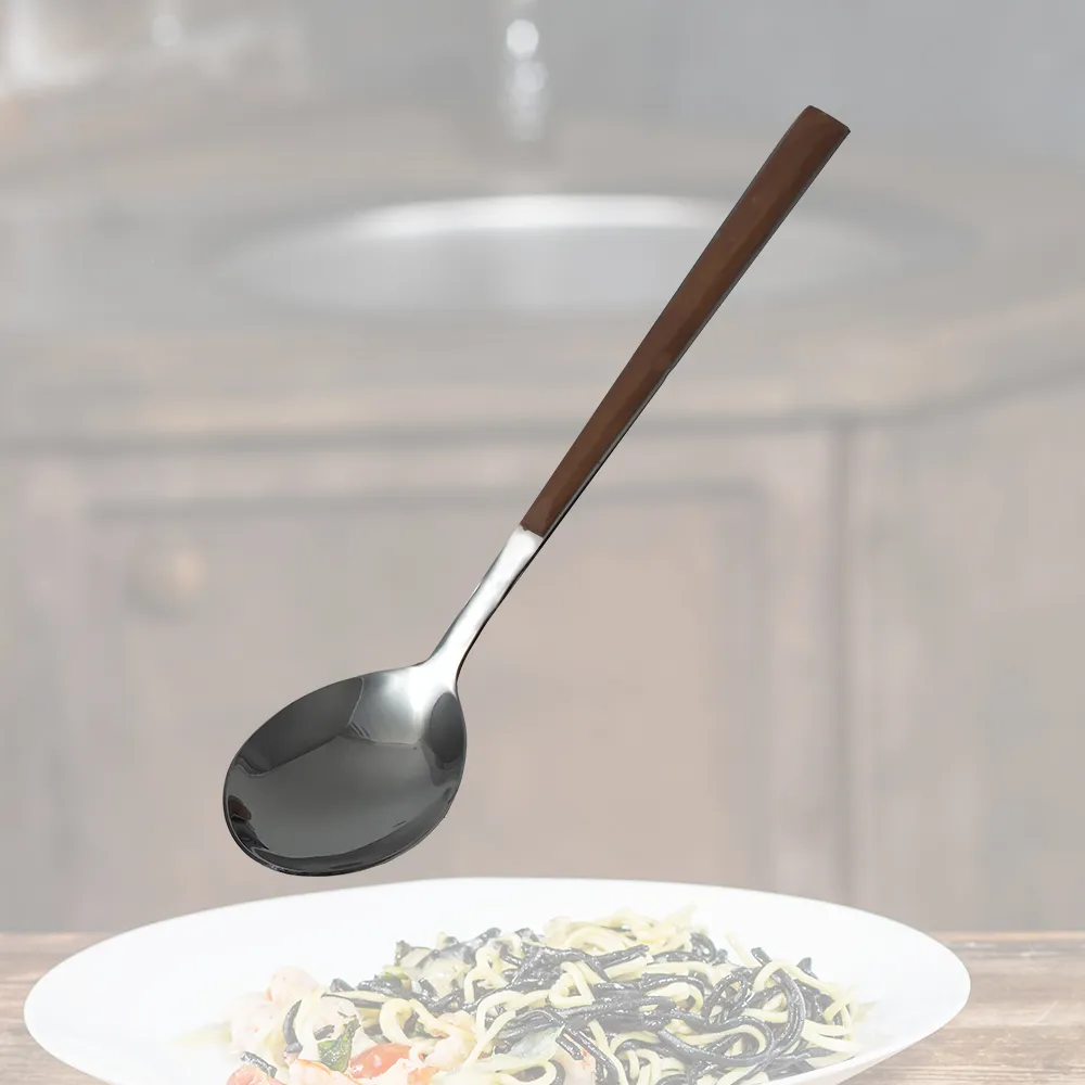 日本進口仿木紋柄不鏽鋼大湯匙x6支+不鏽鋼大叉子x6支 歷史價格詳細信息