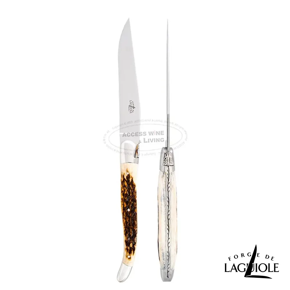 Forge de Laguiole 頂級手工鹿角牛排刀雙刀禮盒組-亮面 歷史價格詳細信息