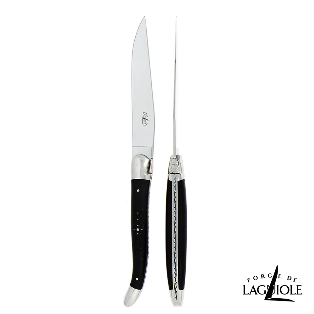 Forge de Laguiole 頂級手工黑檀木牛排刀叉禮盒組-霧面 歷史價格詳細信息