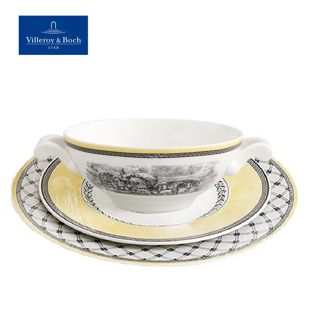 德國Villeroy&Boch-奧頓系列-22cm圓盤-Fleur黃邊花環 歷史價格詳細信息