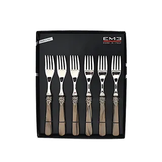 義大利EME經典拿破崙系列（寶石藍色）6入點心叉組18cm附原裝彩盒 歷史價格詳細信息