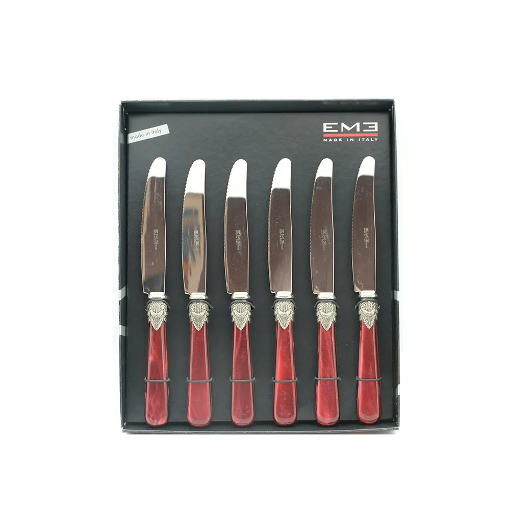 義大利EME經典拿破崙系列（寶石藍色）6入點心叉組18cm附原裝彩盒 歷史價格詳細信息