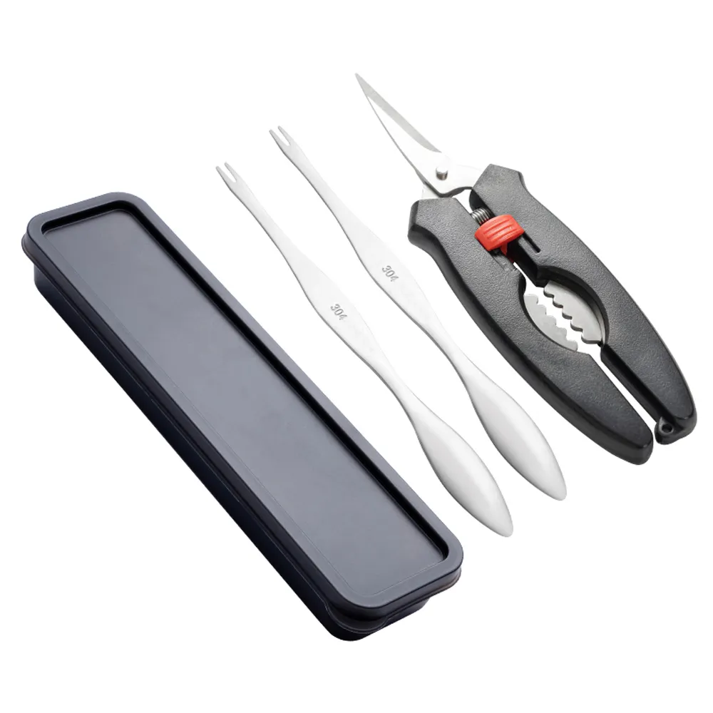 PUSH!餐具用品吃蟹工具蟹六件蟹鉗蟹夾蟹針六件套D158 歷史價格詳細信息