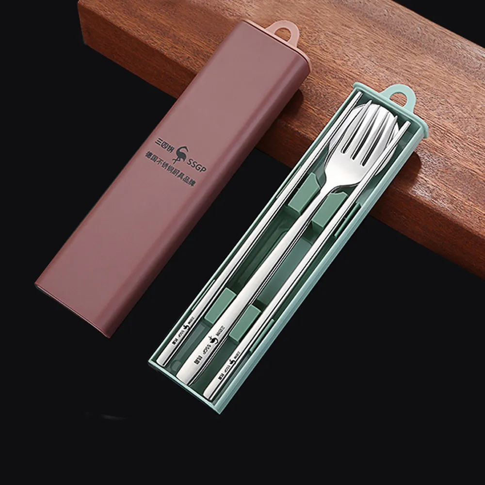 PUSH!餐具不銹鋼叉子勺子316不銹鋼刀叉勺牛排刀叉西餐餐具三件套裝E162 歷史價格詳細信息