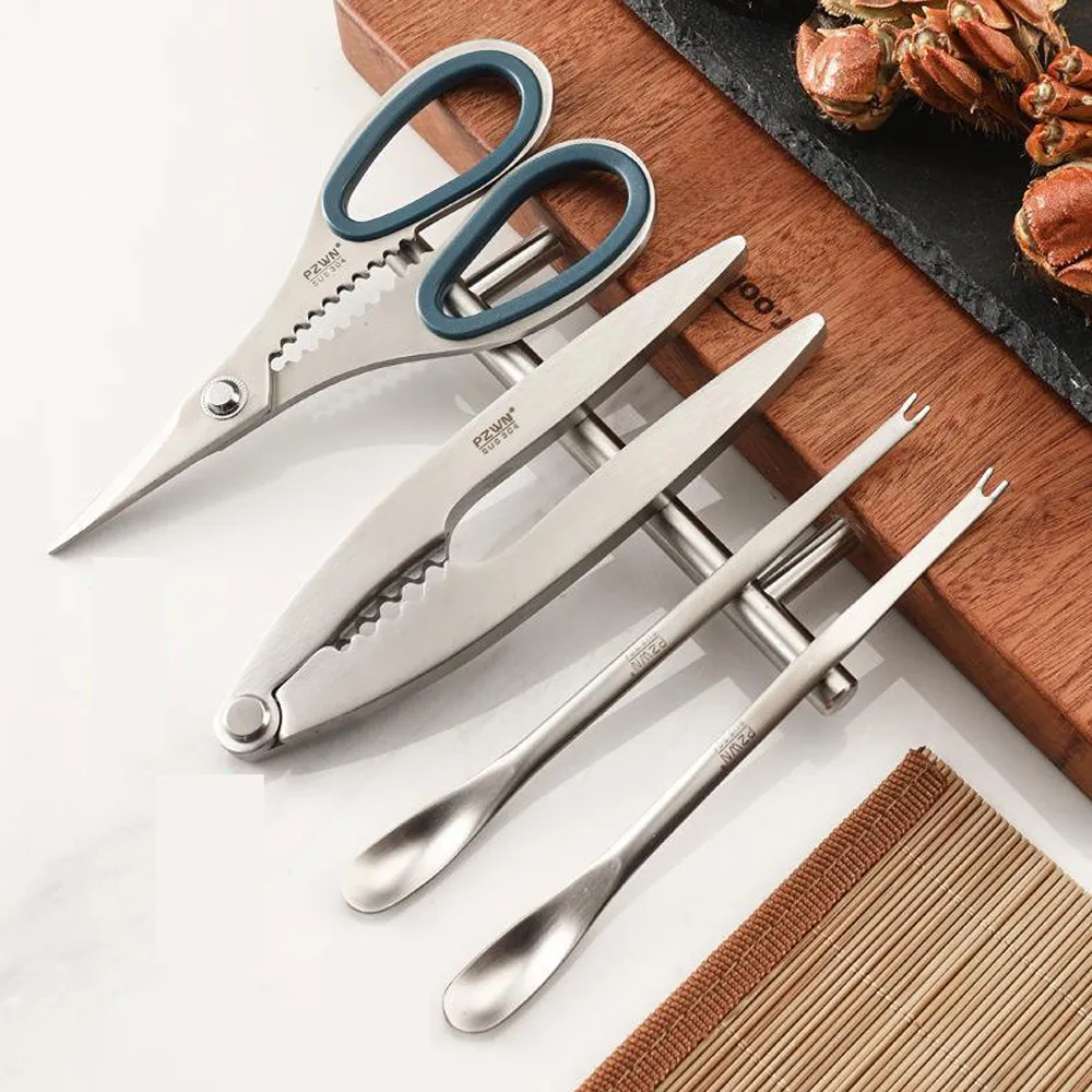 PUSH!餐具不鏽鋼吃螃蟹工具蟹夾蟹具核桃夾2件套D32 歷史價格詳細信息