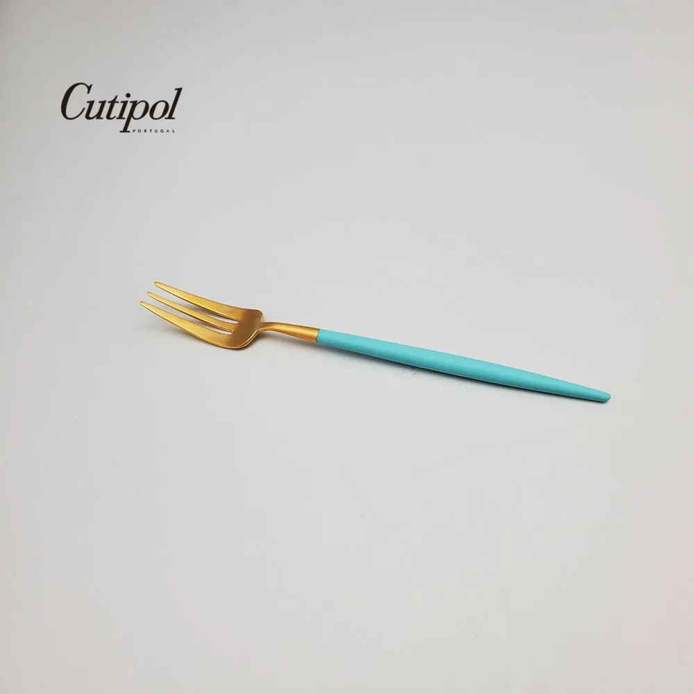 葡萄牙Cutipol GOA系列-蒂芬妮藍柄新三件餐具組-叉匙筷 歷史價格詳細信息
