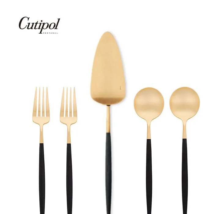 葡萄牙Cutipol-GOA系列 雙組合-紅金霧面不鏽鋼&青玉金-主餐刀叉匙-3件組 歷史價格詳細信息