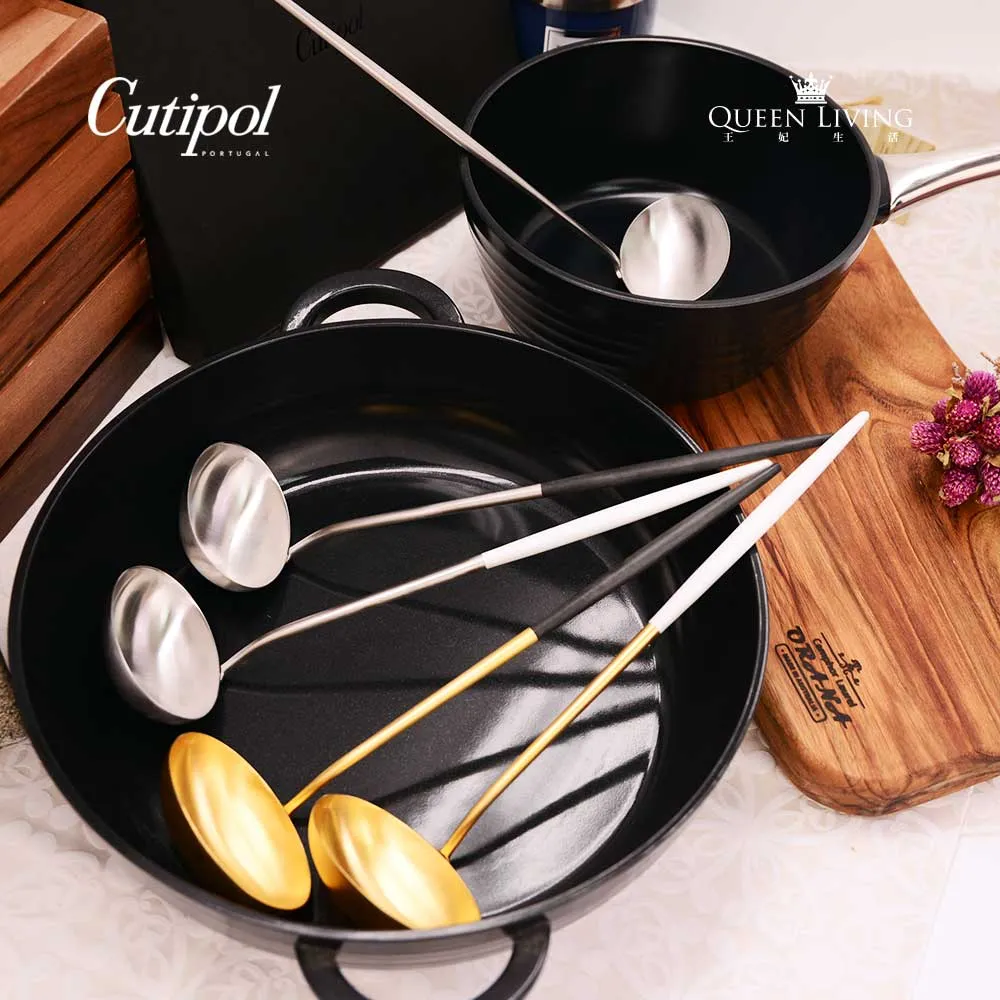 葡萄牙Cutipol-GOA系列-黑柄霧面不銹鋼-21.5cm主餐刀叉匙12cm咖啡匙-4件組 歷史價格詳細信息