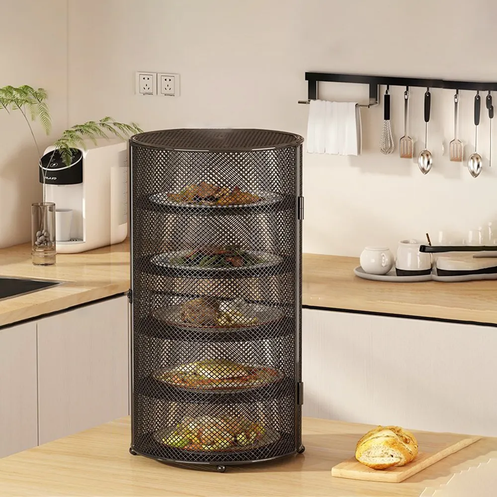 多功能廚房剩菜收納盒置物架多層透明盤子神器飯菜家用遮塵保溫罩 歷史價格詳細信息