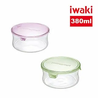 【iwaki】日本耐熱玻璃圓形微波保鮮盒380ml(粉色) 歷史價格詳細信息
