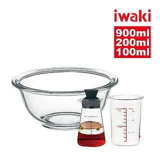 【iwaki】日本耐熱玻璃烘焙料理二件組(玻璃碗2.5L+麵粉罐140ml) 歷史價格詳細信息