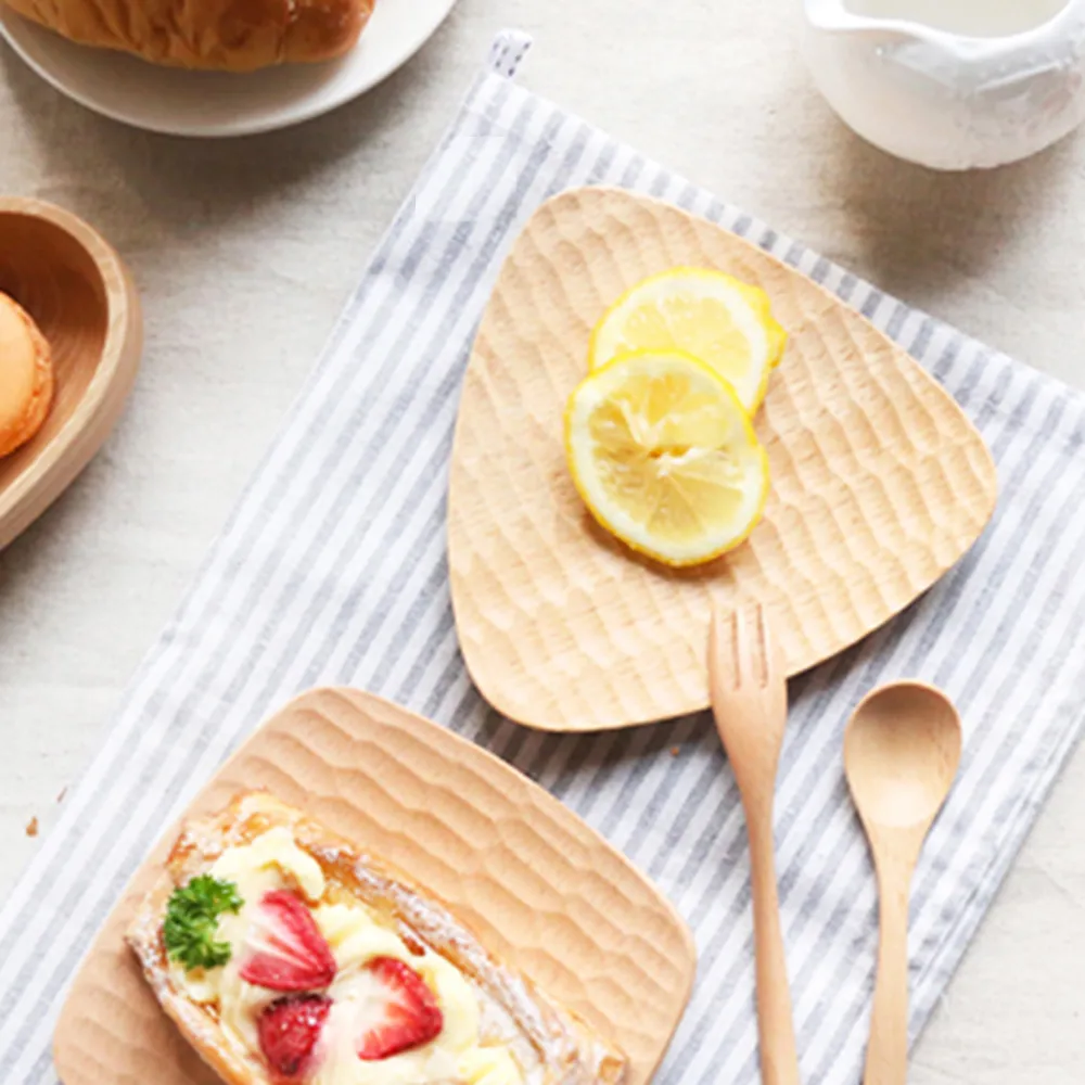 【Homely Zakka】木趣食光木質小碟(三角鑿痕) 歷史價格詳細信息