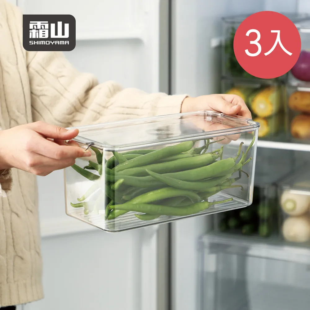 日本霜山】冰箱蔬果生鮮收納盒(附蓋)-3入 歷史價格詳細信息