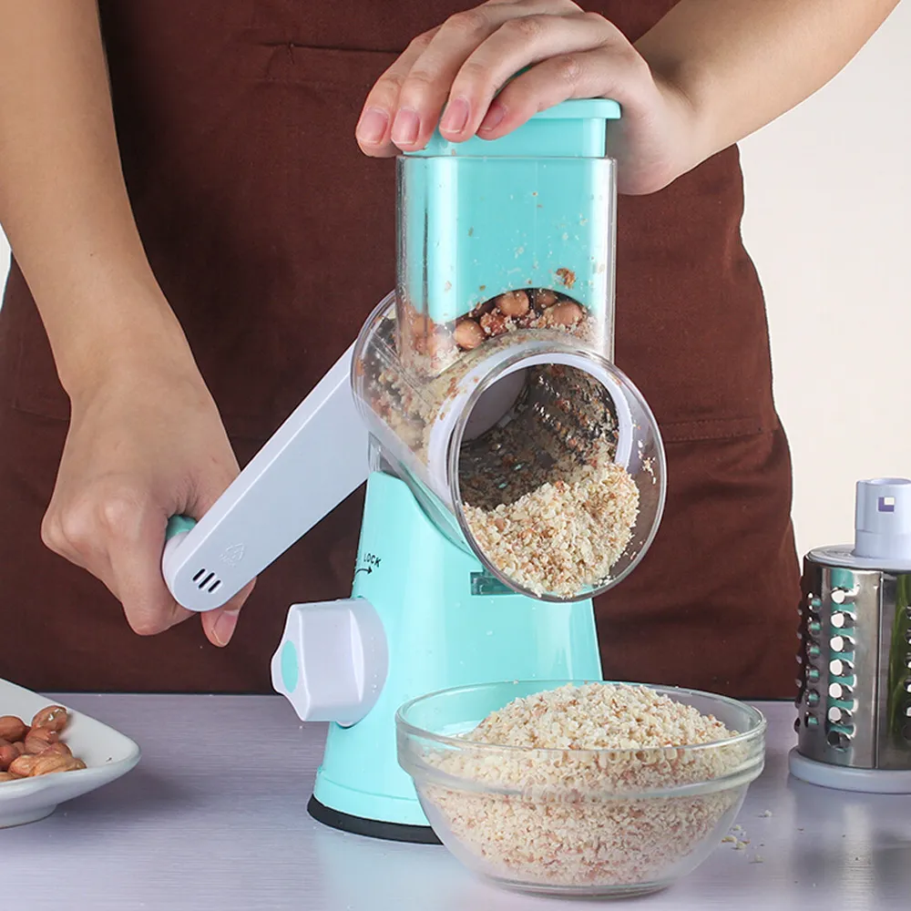 PUSH!廚房用品防切手多功能切片切菜器刨絲器切絲(可薄切檸檬)D127藍綠色 歷史價格詳細信息