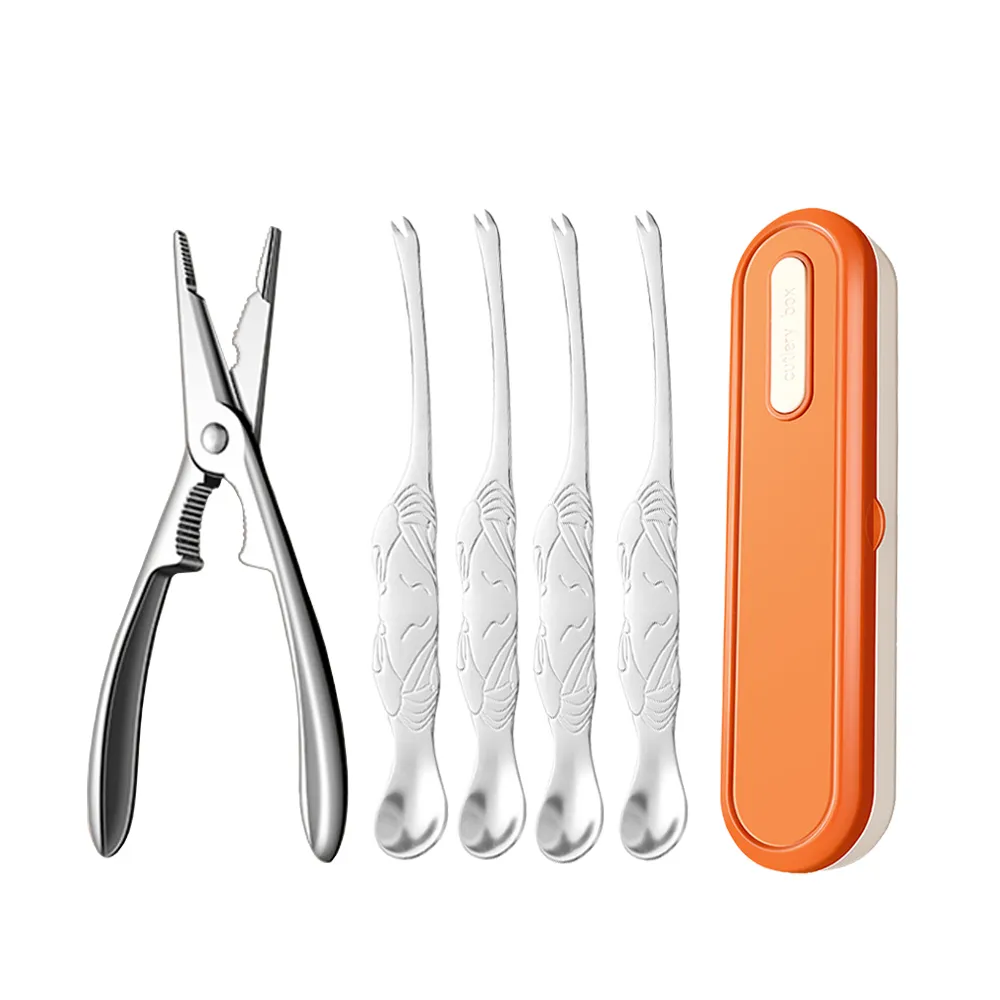 PUSH!餐具不鏽鋼吃螃蟹工具蟹夾蟹具核桃夾2件套D32 歷史價格詳細信息