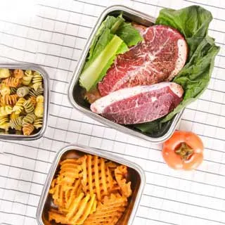 【KOM】不鏽鋼保鮮盒四件組-黑/橘(350ML+850ML+1800ML+2800ML) 歷史價格詳細信息