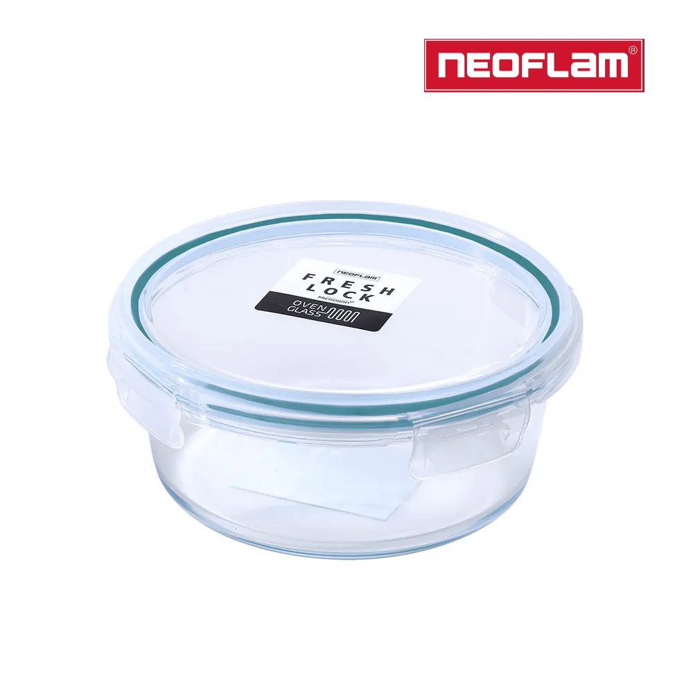 NEOFLAM Fresh Lock系列藍光耐熱玻璃保鮮盒 圓形-620ml 歷史價格詳細信息