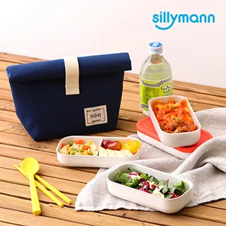 【韓國sillymann】 100%鉑金矽膠餐盒三件組+兒童餐具套裝組(附防塵盒)-綠 歷史價格詳細信息