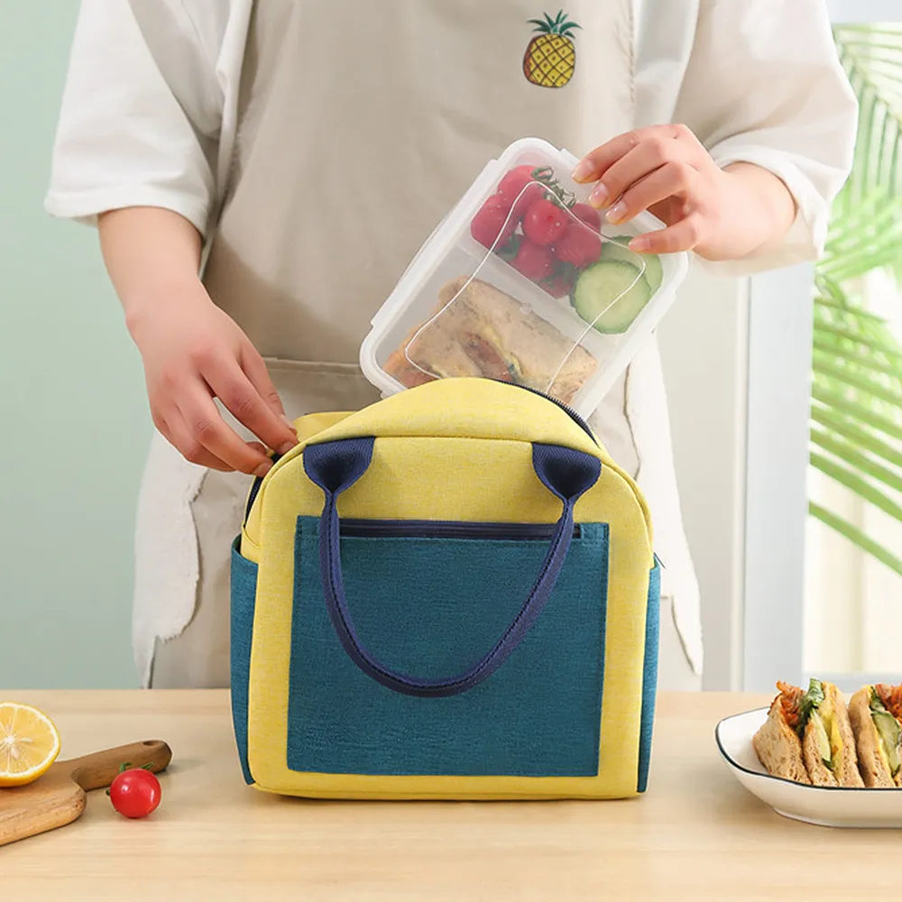 E.City_手提輕巧拼色方糖款保溫便當包 歷史價格詳細信息